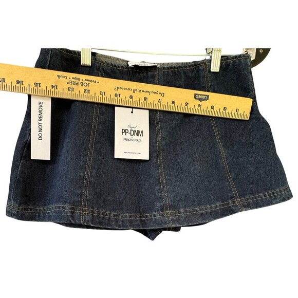Princess Polly Women's Denim Mini Skirt Skort .Size 0 - Picture 4 of 7